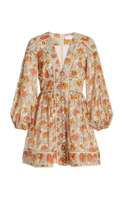 Shop Zimmermann Women's Andie Cotton Mini Dress In Print