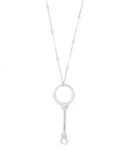 Shop Panconesi Crystal-embellished Sterling Silver Necklace In Not Applicable