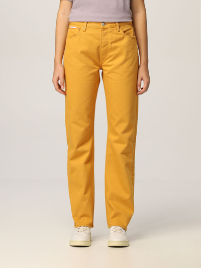 Heron Preston Jeans X Calvin Klein Orange 2.0 Jeans In Yellow | ModeSens