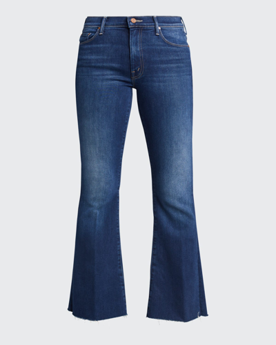 Shop Mother The Weekender Fray Flare-leg Jeans In Home Movies