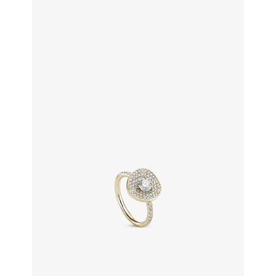 Shop Bucherer Fine Jewellery Women's Yellow Gold B Dimension 18ct Yellow Gold And 1.1ct Diamond Ring