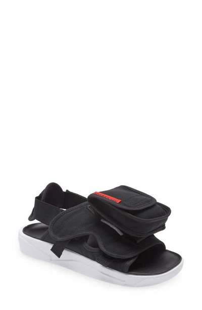 Shop Jordan Ls Slide Sandal In Black/ Univ Red