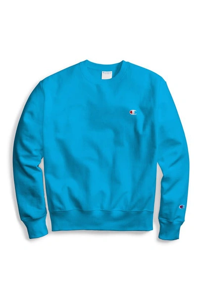 Shop Champion Reverse Weave® Crew Sweatshirt In Deep Blue Water