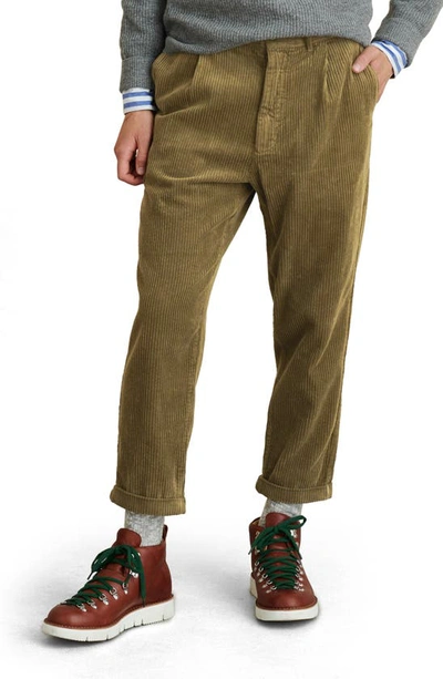 Shop Alex Mill Corduroy Pleated Pants In Olive