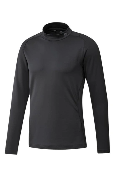 Shop Adidas Golf Cold Ready Mock Neck Shirt In Black