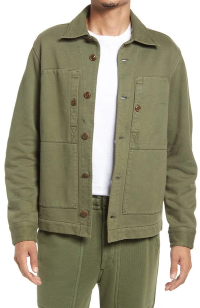 Shop Alex Mill Field Fleece Utility Jacket In Thyme