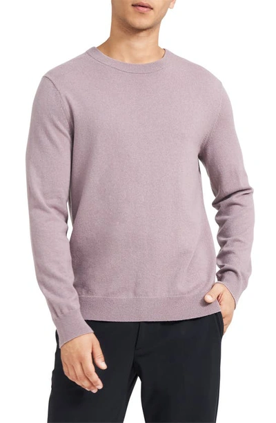 Shop Theory Hilles Cashmere Crewneck Sweater In Dusty Orchid