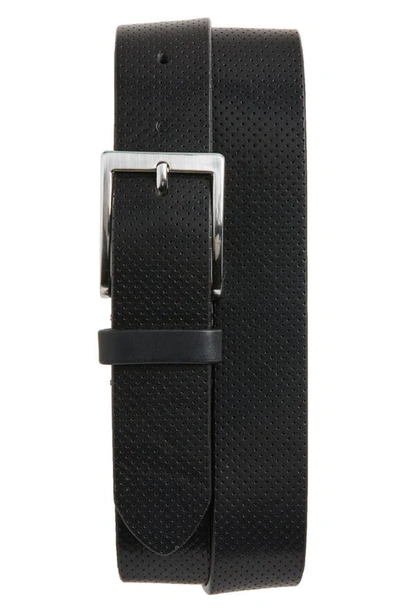 Shop To Boot New York Perforated Leather Belt In Nevada Nero