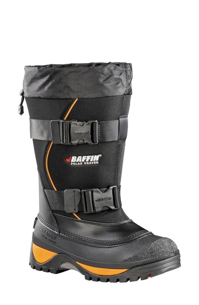 Shop Baffin Wolf Waterproof Snow Boot In Black/ Orange
