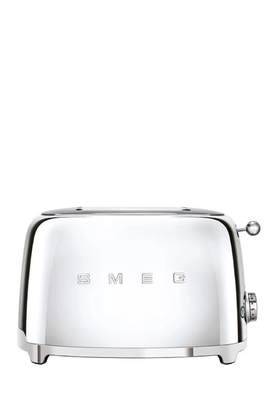 Shop Smeg '50s Retro 2-slice Toaster In Polished Stainless Steel