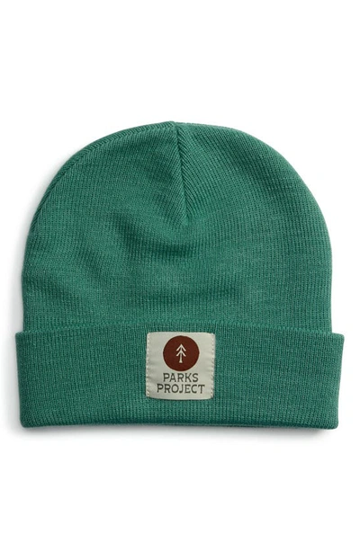 Shop Parks Project Trail Crew Beanie In Seagreen