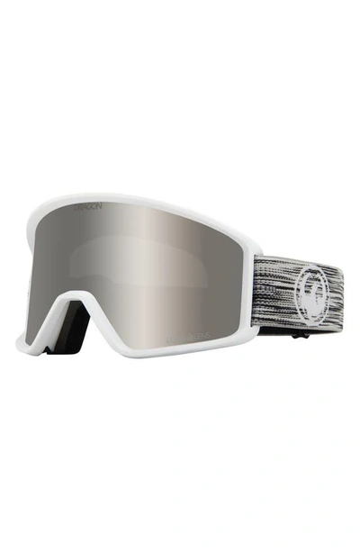 Shop Dragon Dxt Otg 59mm Snow Goggles In White Static Silver Ion