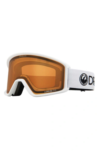 Shop Dragon Dxt Otg 59mm Snow Goggles In White Amber