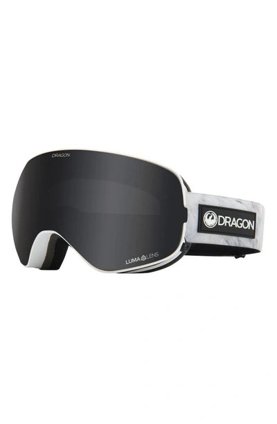 Shop Dragon X2s 72mm Spherical Snow Goggles With Bonus Lenses In Winter Hare/ Dark Smoke Lens