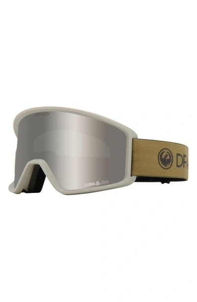 Shop Dragon Dxt Otg 59mm Snow Goggles In Block Biege Silver Ion