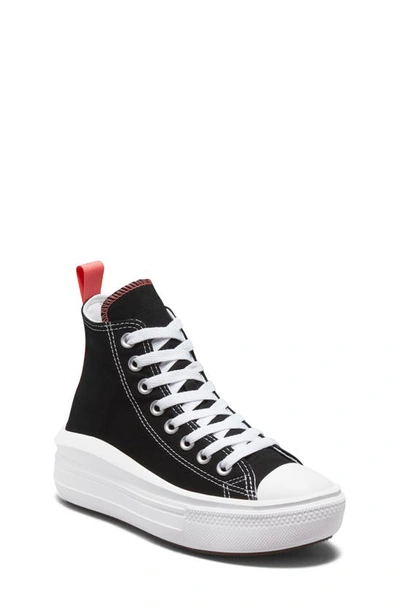 Converse Kids' Chuck Taylor® All Star® High Top Platform Trainer In Black/black/white | ModeSens