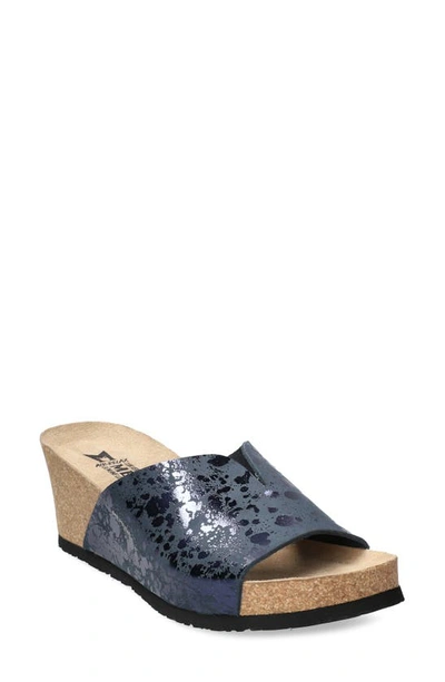 Shop Mephisto Lisane Slide Sandal In Navy Leather