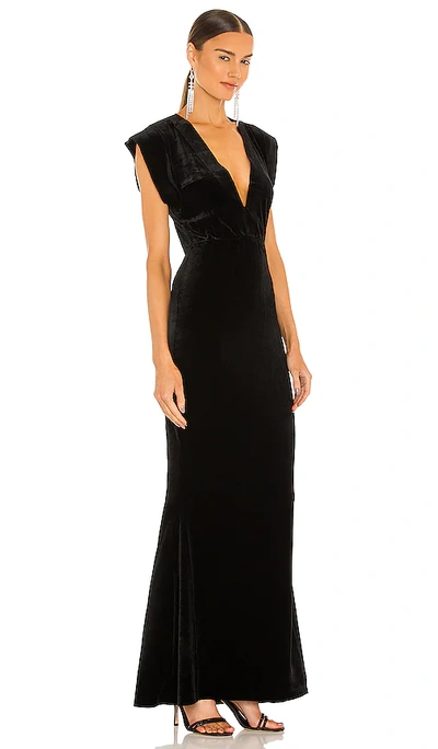 Norma Kamali V-neck Rectangle Gown In Black