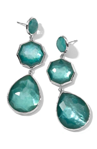 Shop Ippolita Wonderland Crystal Doublet Drop Earrings In Silver/ Turquoise