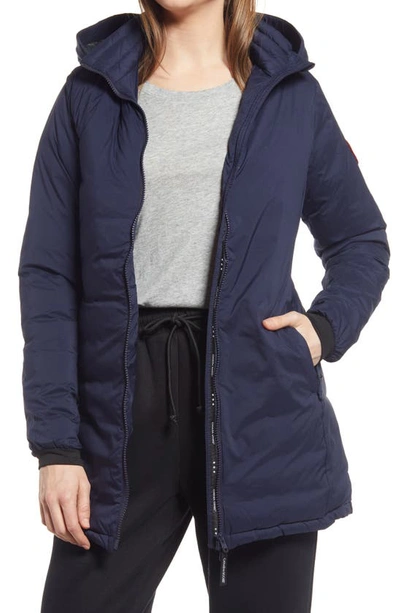 Shop Canada Goose Camp Hooded Down Jacket In Atlantic Navy