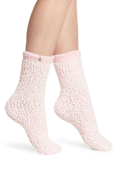 Shop Ugg Chenille Crew Socks In Seashell Pink
