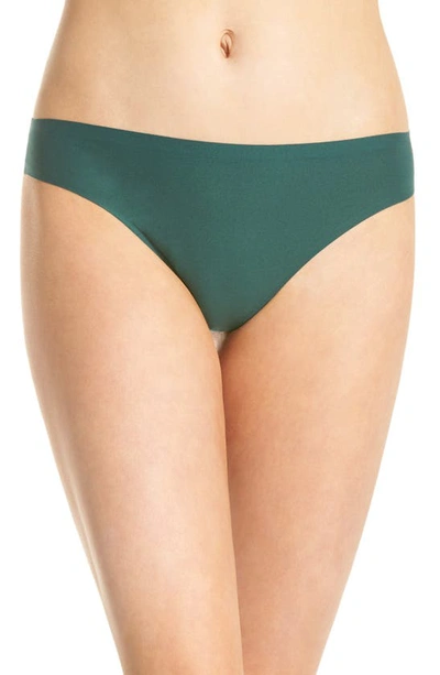 Shop Chantelle Lingerie Soft Stretch Thong In Sequoia Green