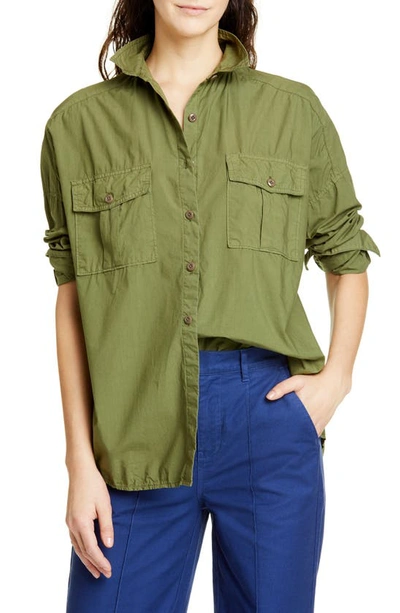 Shop Alex Mill Oversize Shirt In Army Green