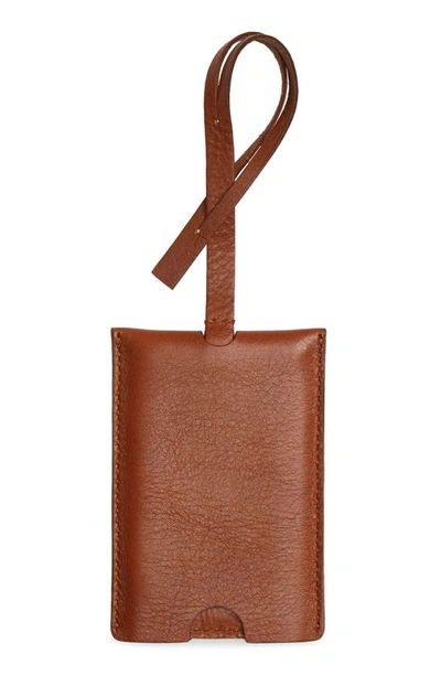 Shop Madewell The Leather Luggage Tag In English Saddle