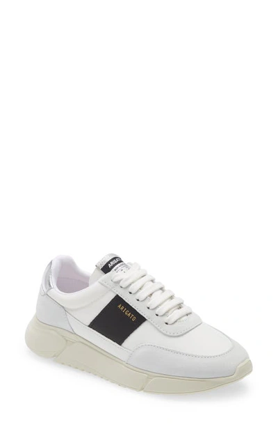 Shop Axel Arigato Genesis Vintage Runner Sneaker In White/ Black/ Silver