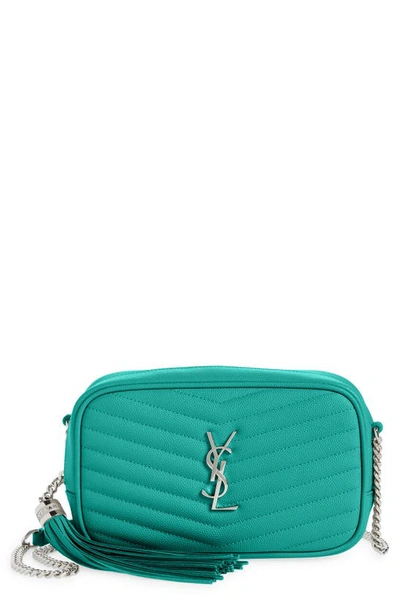 Saint Laurent Lou Quilted Camera Bag in Green