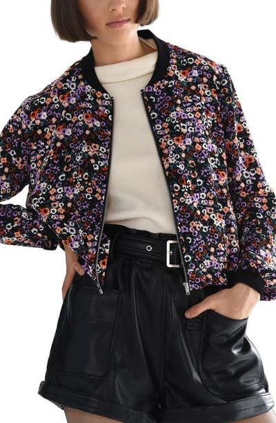 Shop Molly Bracken Floral Bomber Jacket In Polly Multicolor