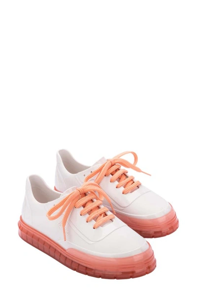 Shop Melissa Classic Water Resistant Sneaker In White/ Pink
