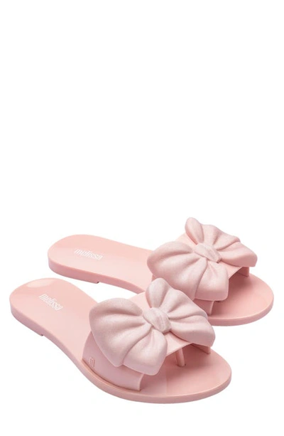 Shop Melissa Babe Ii Bow Slide Sandal In Pink