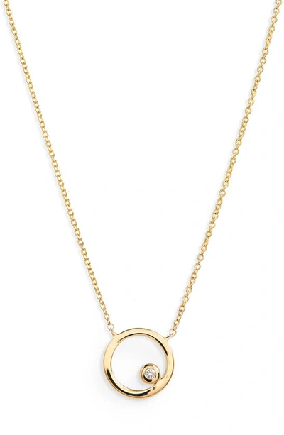 Shop Dana Rebecca Designs Lulu Jack Diamond Disc Pendant Necklace In Yellow Gold