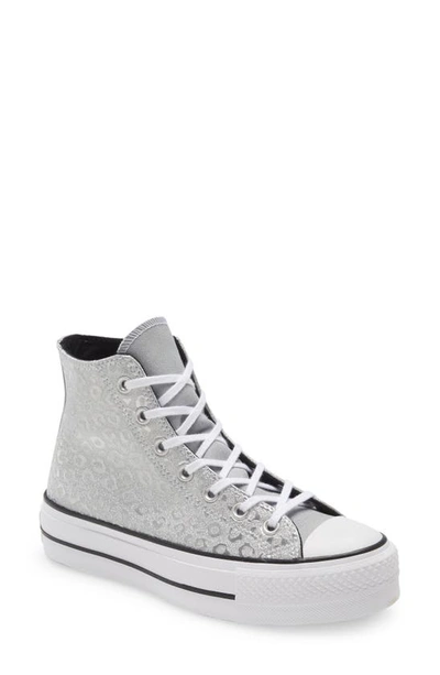 Converse Big Girls Chuck Taylor All Star Lift Platform High Top Casual  Sneakers From Finish Line In Silver | ModeSens