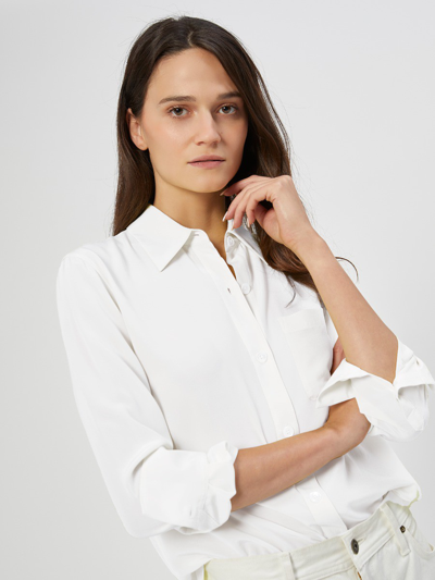 Shop Equipment Bradner Silk Shirt In Nature White
