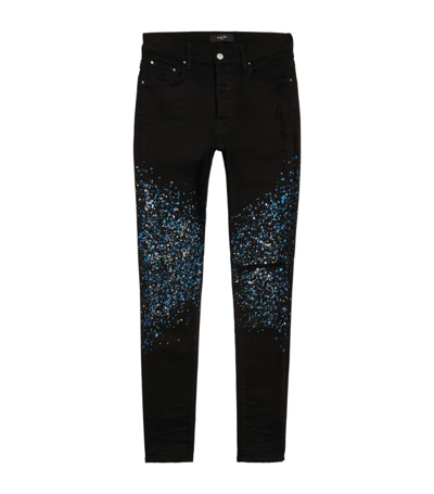 Shop Amiri Crystal Painter Jeans In Black