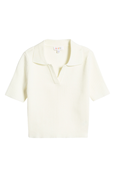 Shop Wayf '98 Williams Crop Polo In Off White