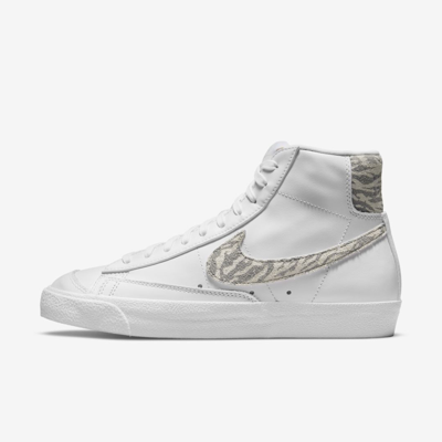 Shop Nike Blazer Mid '77 Se Women's Shoes In White,particle Grey,black,summit White