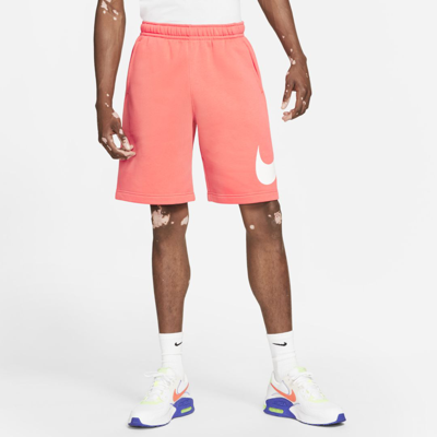 Shop Nike Sportswear Club Men's Graphic Shorts In Magic Ember,magic Ember