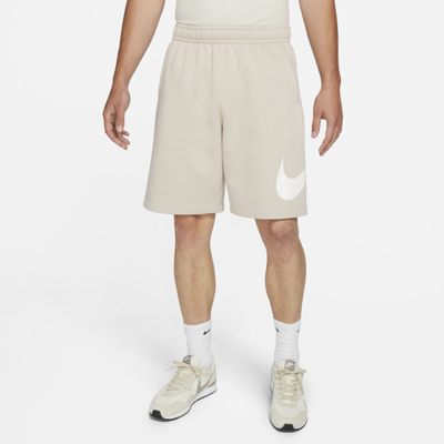 Shop Nike Sportswear Club Men's Graphic Shorts In Cream Ii,cream Ii