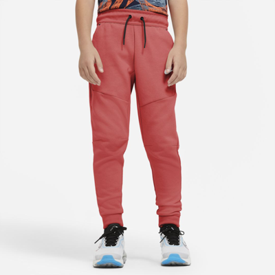 Shop Nike Sportswear Tech Fleece Big Kids Pants In Lobster,black