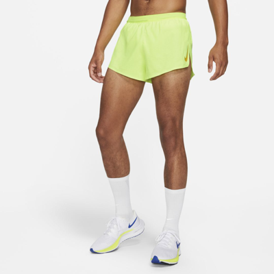 Shop Nike Aeroswift Men's 2" Running Shorts In Volt,bright Citron