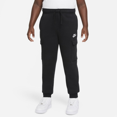 Shop Nike Sportswear Club Big Kids' (boys') Cargo Pants (extended Size) In Black