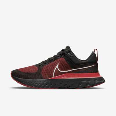 Shop Nike React Infinity Run Flyknit 2 Men's Road Running Shoes In Black,gym Red,white