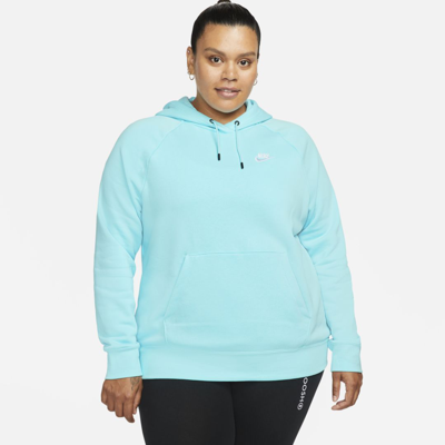 Shop Nike Sportswear Essential Women's Fleece Pullover Hoodie In Copa,white