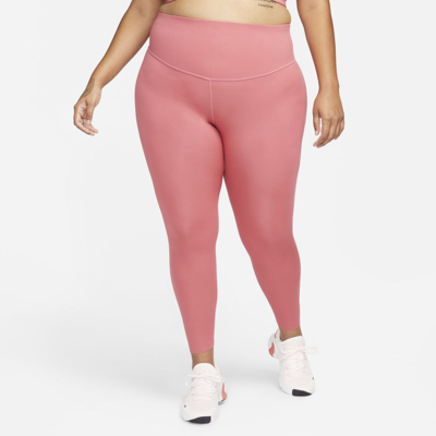 Shop Nike Women's One Luxe Mid-rise 7/8 Leggings (plus Size) In Pink