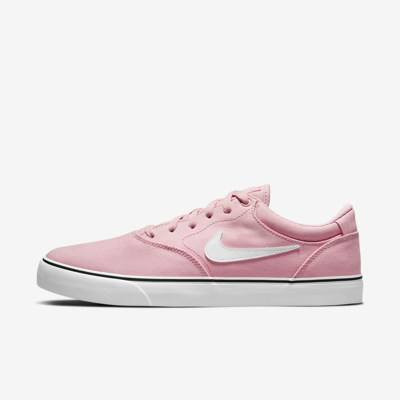 Shop Nike Sb Chron 2 Canvas Skate Shoes In Pink Glaze,pink Glaze,black,white