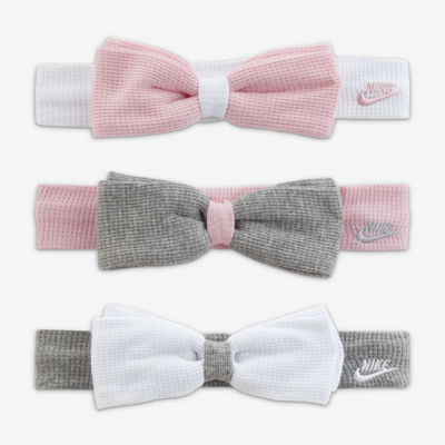 Shop Nike Waffle Headband Box Set (3 Pack) Baby Headband In Pink