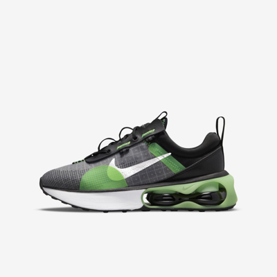 Shop Nike Air Max 2021 Big Kids' Shoes In Black,green Strike,iron Grey,chrome